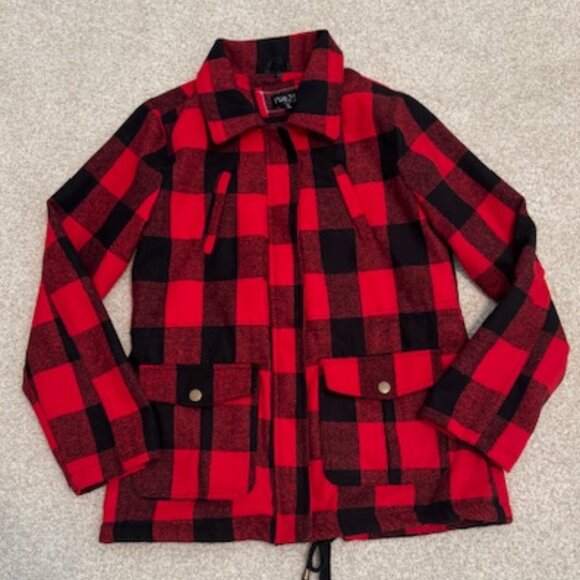 Rue 21 Buffalo Plaid Anorak Jacket - Women's Medium - Picture 1 of 15